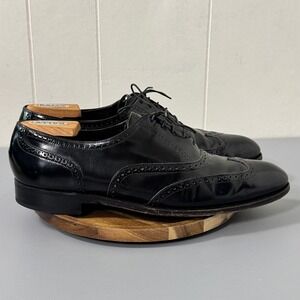Florsheim Mens Black Leather Wingtip Oxford Dress Shoes Size 11B Wing Tip